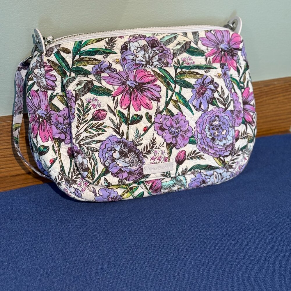 VERA BRADLEY Carson Shoulder Bag — Lavender Meadow Pattern - Picture 5 of 11